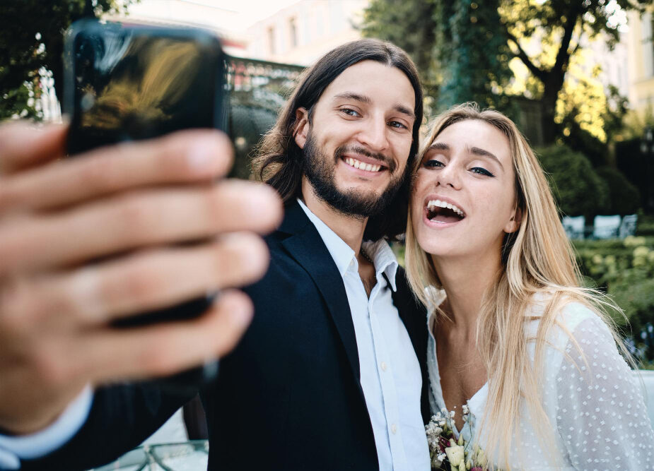 Selfie, Hochzeitsspiele, Hochzeit