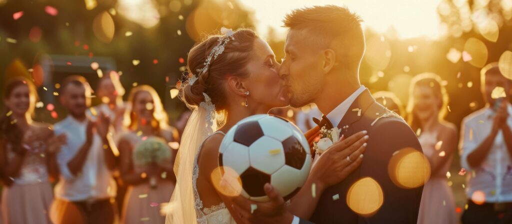 Hochzeit und Fußball-WM vereinen