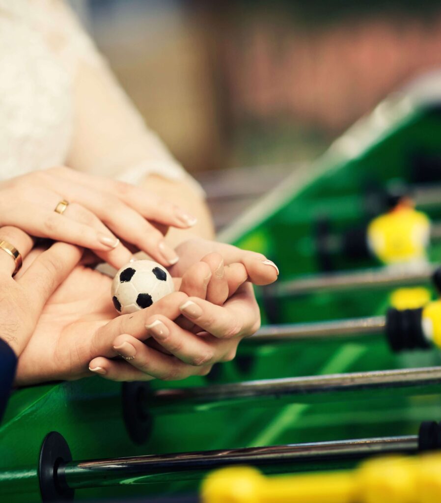 Kickertisch auf der Hochzeit
