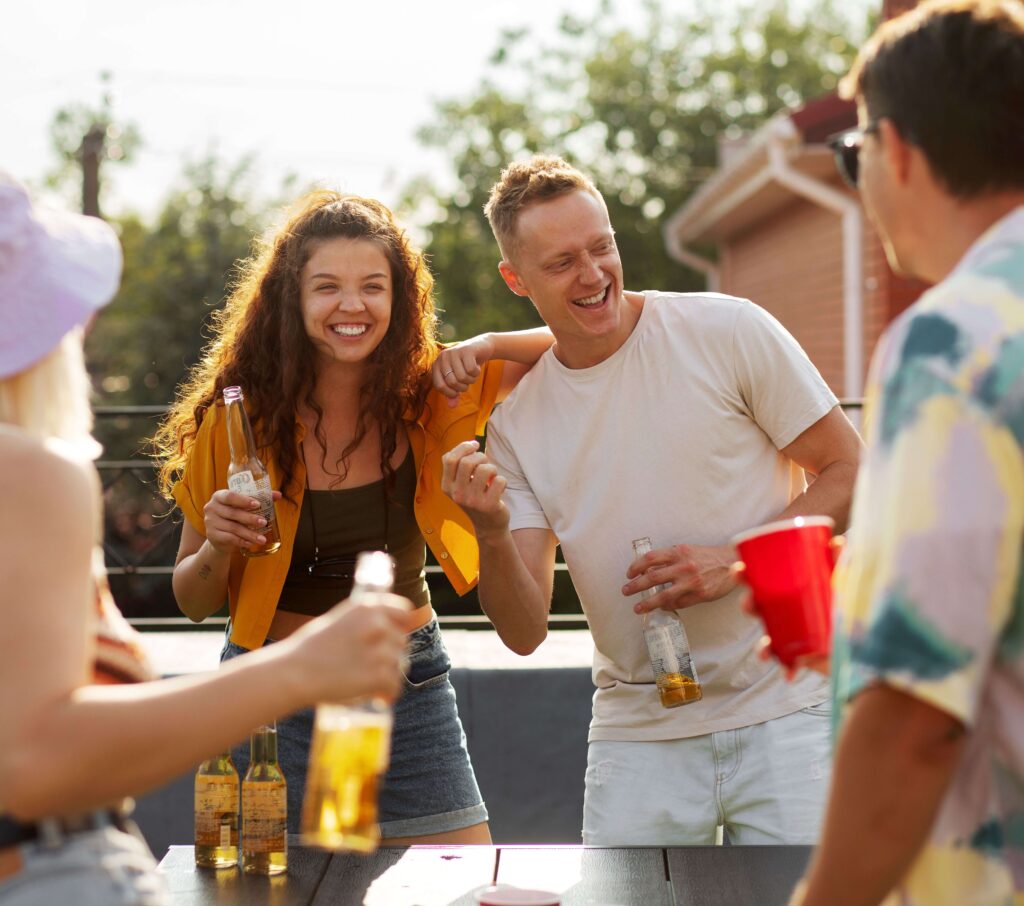Polterabend feiern auf der Terrasse